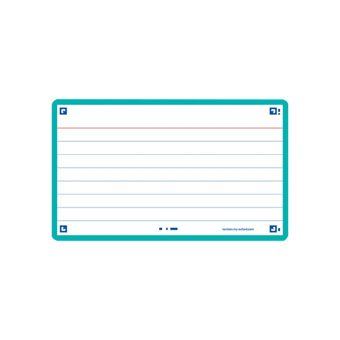 Flashcard OXFORD A7 lijn mint/pk80