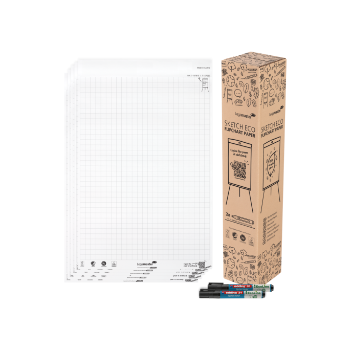 Flipoverblok Lega 98x65cm raster/pk5x20v