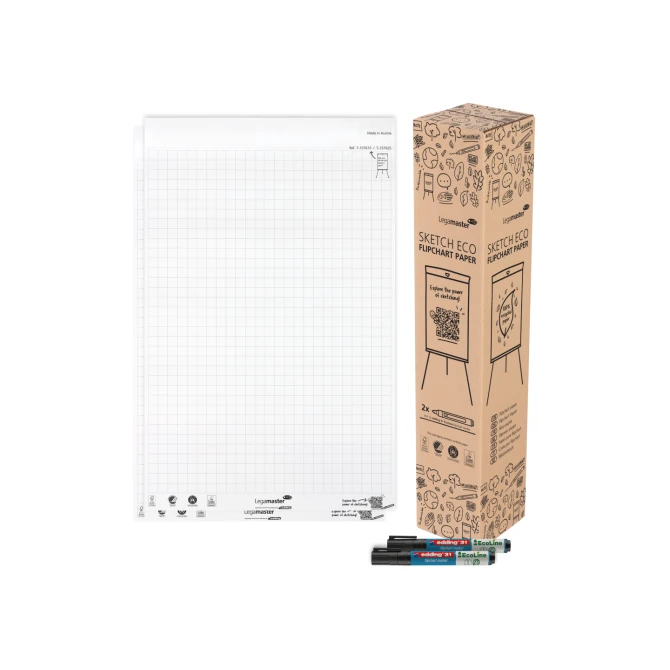 Flipoverblok Lega 98x65cm raster/pk2x50v