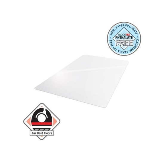 Floortex Cleartex® AdvantageMat PVC Vloermat voor harde vloer 1200 x 1500 mm Antimicrobieel Transparant