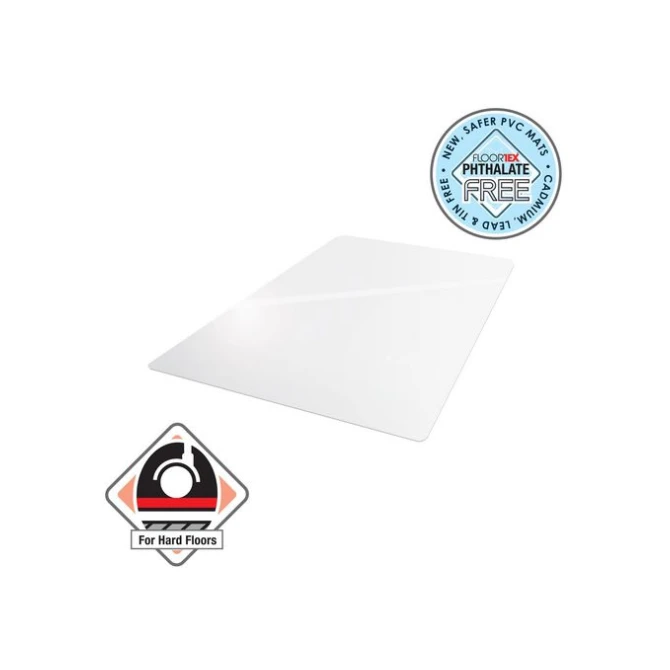 Floortex Cleartex® AdvantageMat PVC Vloermat voor harde vloer 900 x 1200 mm Antimicrobieel Transparant Floortex Cleartex® AdvantageMat PVC Vloermat voor harde vloer 900 x 1200 mm Antimicrobieel Transparant