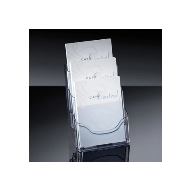 Folderhouder SIGEL A5 3-vaks acryl