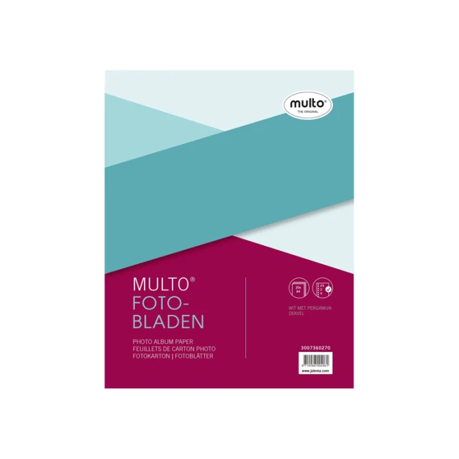 Fotokarton Multo A4 23r wit/pk20