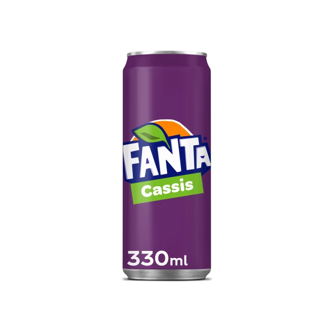 FANTA Cassis Frisdrank 0.33 l blik (pak 24 stuks)