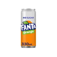 FANTA Orange ZERO Frisdrank 0.33 l blik (pak 24 stuks)