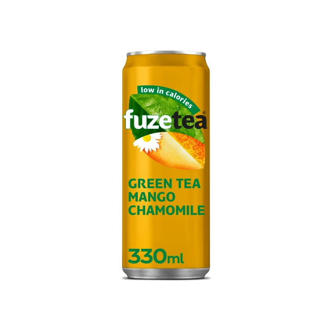 FUZE TEA Green tea Mango Frisdrank 0.33 l blik (pak 24 stuks)