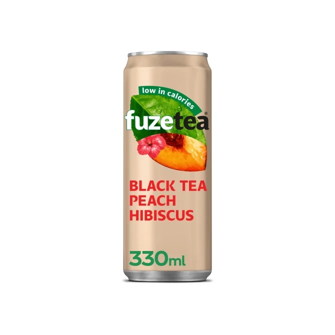 FUZE TEA Black Tea Peach Hibiscus Frisdrank 0.33L / 24 stuks