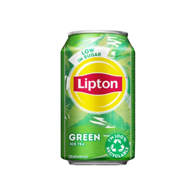 LIPTON Green Ice Tea 0.33 l Koolzuurvrij Blik (pak 24 stuks)
