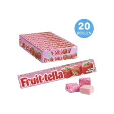 Fruit-Tella Snoep Aardbei Vegan (20 rollen x 20 snoepjes) Fruit-Tella Snoep Aardbei Vegan (20 rollen x 20 snoepjes)