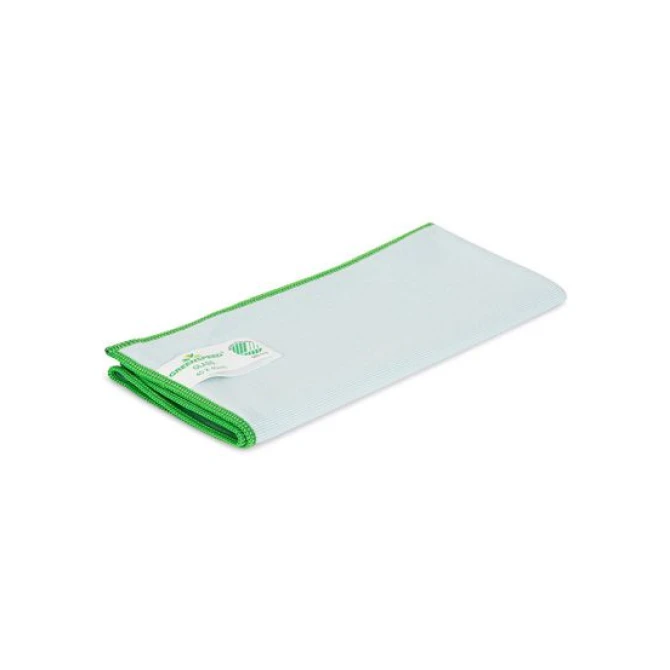 GREENSPEED Microvezeldoek Glas. 40 x 40 cm. Wit met Groen (pak 10 stuks)