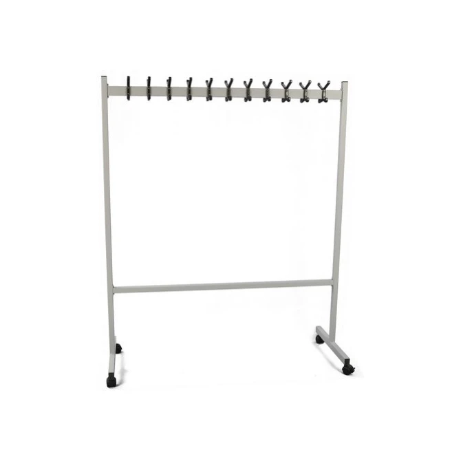 Garderoberek Verrijdbaar Dubbelzijdig 11 haken grijs