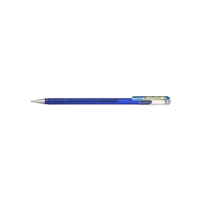 Pentel Gelpen Pentel Dual Metallic bl/goud/ds12 (1 doos x 12 stuks) Pentel Gelpen Pentel Dual Metallic bl/goud/ds12 (1 doos x 12 stuks)