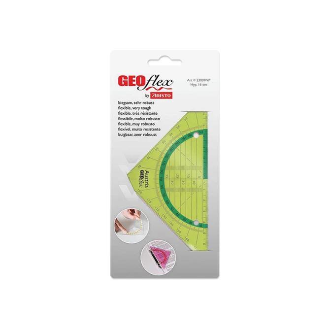 Geodriehoek Aristo flex 16cm groen