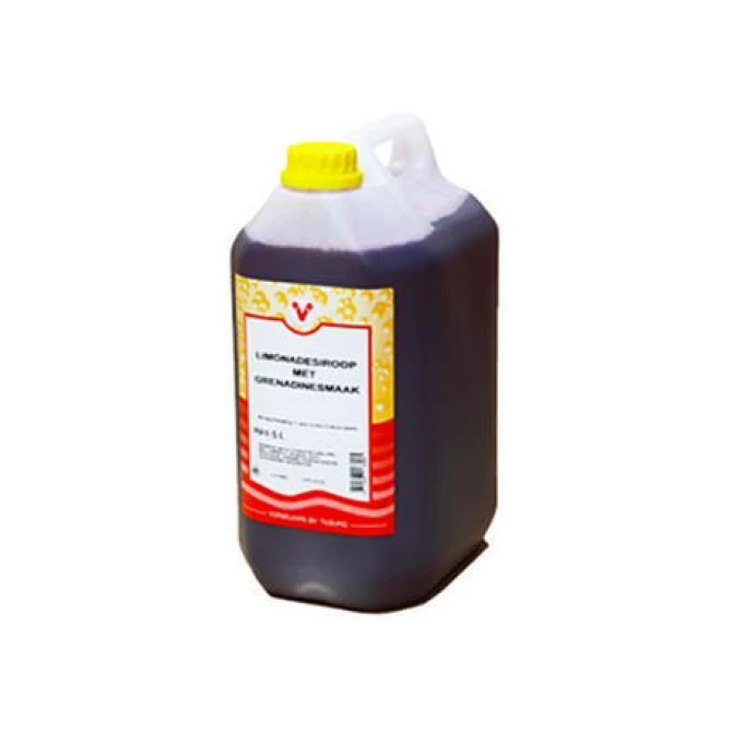 Grenadine Limonadesiroop (fles 5 liter)