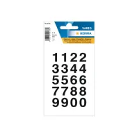 HERMA 4136 Etiketten 20x18mm genummerd 0-9 zwart/transparant (pak 40 stuks)
