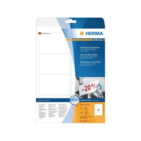 HERMA Etiketten 96 x 635 mm 200 stuks (pak 200 stuks)