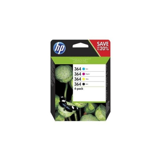 HP 364 Inktcartridge Zwart en kleur (pak 4 stuks)