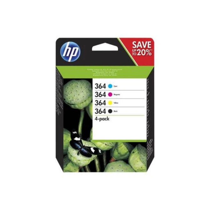 HP 364 Inktcartridge Zwart en kleur (pak 4 stuks)