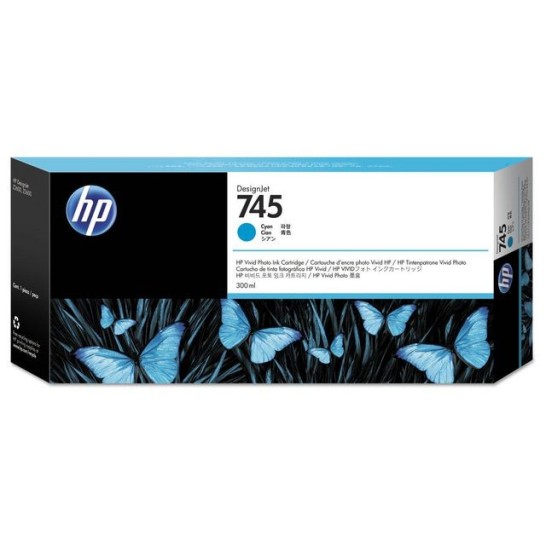 HP 745 Inktcartridge Hoog Rendement Cyaan