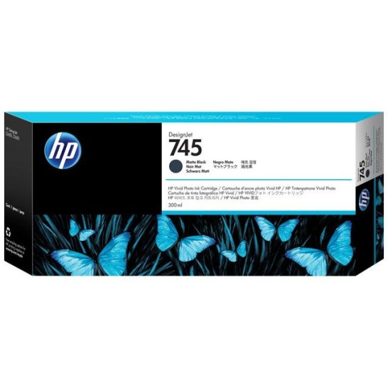 HP 745 Inktcartridge Hoog Rendement Matzwart