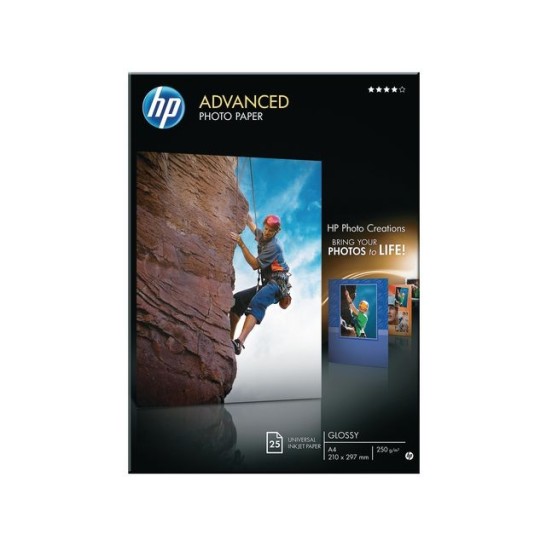 HP Advanced gloss foto papier A4 250 g/m² (pak 25 vel)