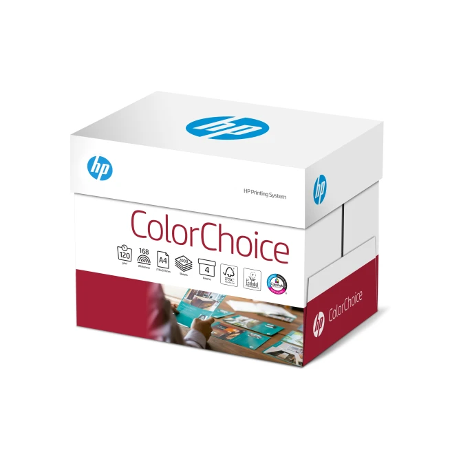 HP ColorChoice Papier A4 120 g/m² Wit (doos 8 x 250 vel) HP ColorChoice Papier A4 120 g/m² Wit (doos 8 x 250 vel)
