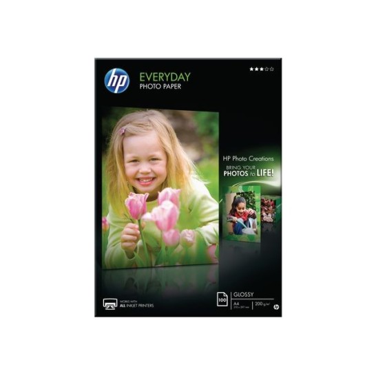 HP Everyday inkjet photo papier A4 200 g/m² (pak 100 vel)