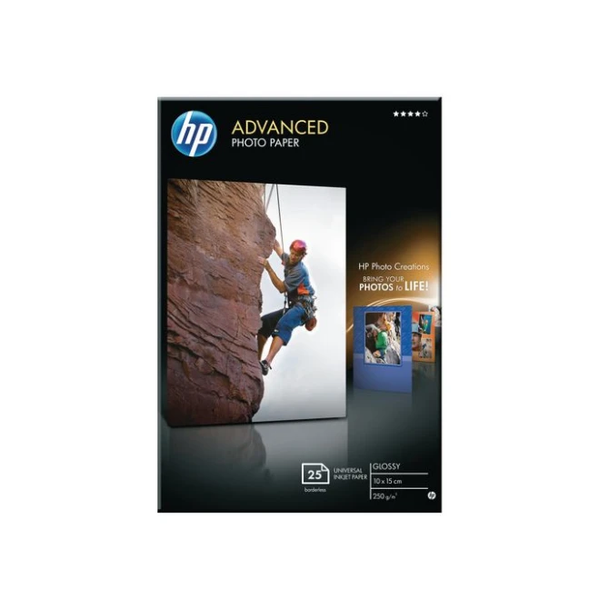 HP fotopapier Advanced gloss 10 x 15 cm (pak 25 vel)