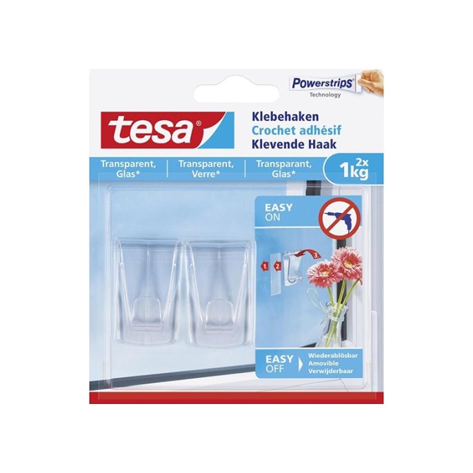 Haak TESA zelfklevend 1kg transp/pk2