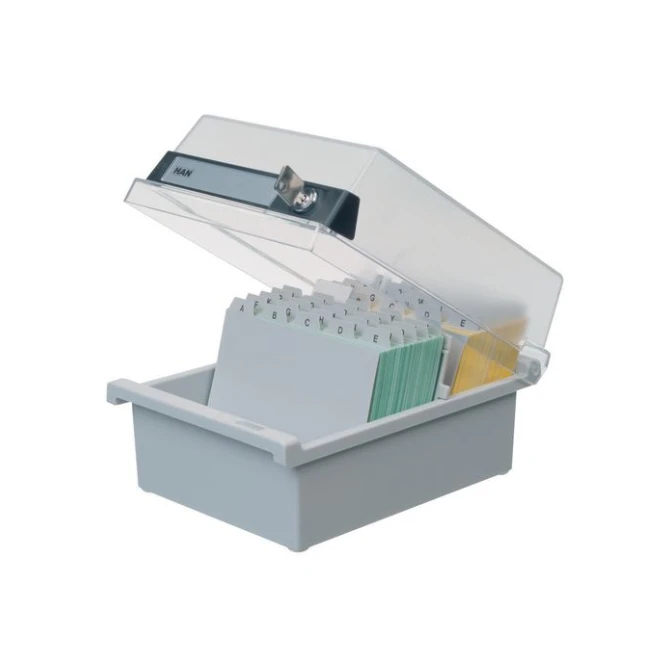 Han Kaartenbak A7 Liggend Kunststof Grijs