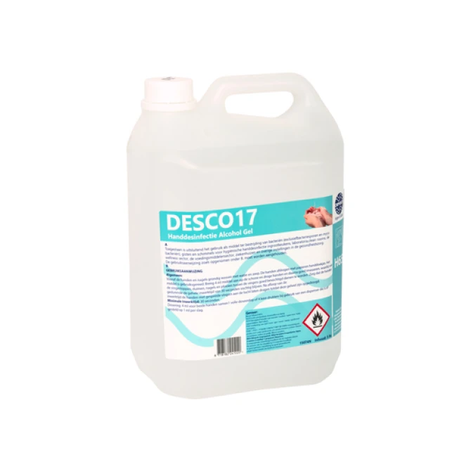 Desco Handdesinfectiemiddel gel 5 L (1 doos x 4 fles) Desco Handdesinfectiemiddel gel 5 L (1 doos x 4 fles)