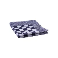 Handdoek 60x60cm stof ruit blauw