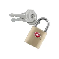 Hangslot TSA met 2 sleutels messing