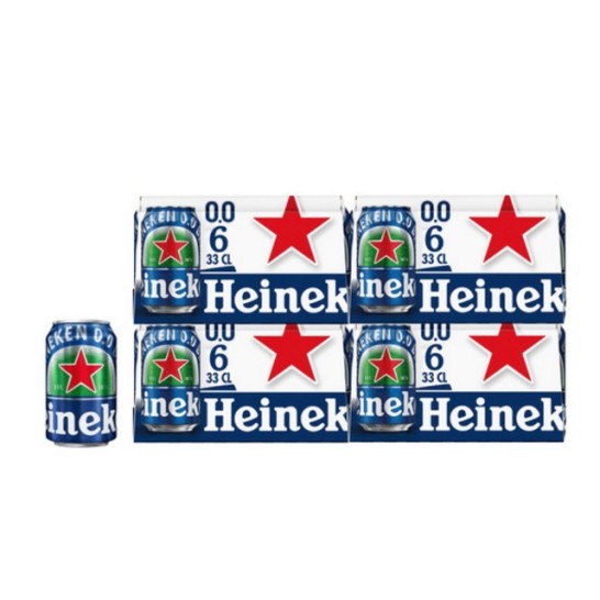 Heineken 0.0% Bier Blik 0.33 L (tray 24 blikken)