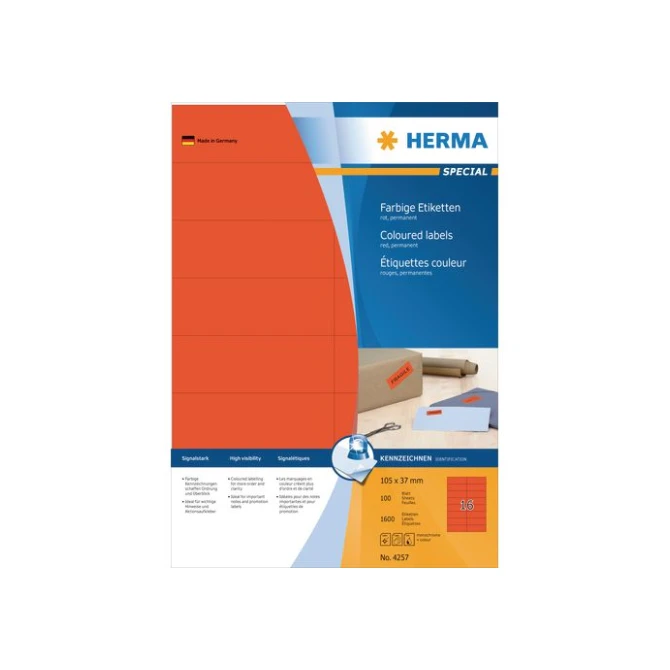 HERMA Etiketten.105 x 37 mm. 1600 stuks (pak 1600 stuks)