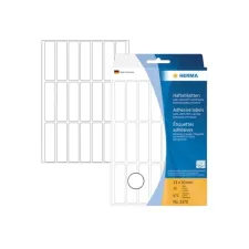 HERMA Etiketten permanent 12 x 50 mm 32 vel 21 etiketten per A5 wit (pak 672 stuks) HERMA Etiketten permanent 12 x 50 mm 32 vel 21 etiketten per A5 wit (pak 672 stuks)