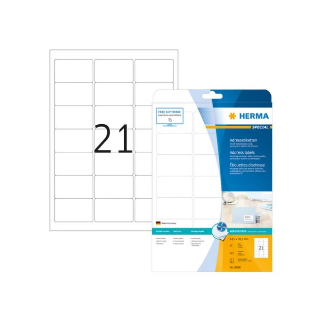 HERMA Inkjet-etiketten 635x381 mm (pak 525 stuks) HERMA Inkjet-etiketten 635x381 mm (pak 525 stuks)