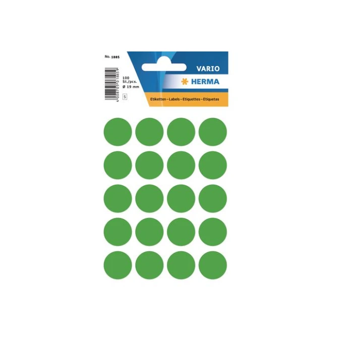 HERMA Markeer punten diameter 19 mm rond donkergroen (pak 100 stuks) HERMA Markeer punten diameter 19 mm rond donkergroen (pak 100 stuks)