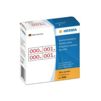 HERMA Nummer etiketten 10x22mm opdruk rood (pak 1000 stuks)