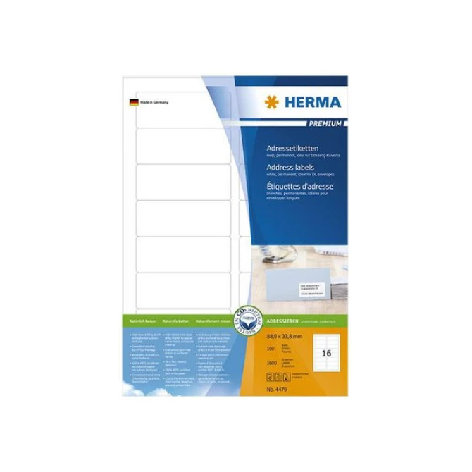 HERMA PREMIUM etiketten met ronde hoeken 889x338 mm (pak 1600 stuks) HERMA PREMIUM etiketten met ronde hoeken 889x338 mm (pak 1600 stuks)