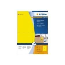 HERMA Permanent gekleurd papieretiket 105 x 148 mm 100 vellen 4 etiketten per A4-vel geel (pak 400 stuks) HERMA Permanent gekleurd papieretiket 105 x 148 mm 100 vellen 4 etiketten per A4-vel geel (pak 400 stuks)