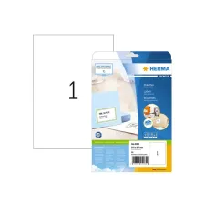HERMA Premium permanent papieretiket 210 x 297 mm rechte hoek wit (pak 25 stuks)