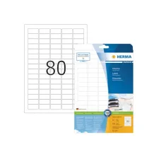 HERMA Premium permanent papieretiket 356 x 169 mm 25 vellen 80 etiketten per A4-vel wit (pak 2000 stuks)