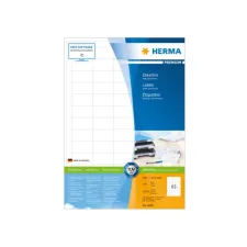 Herma Premium permanent papieretiket 66 x 33.8 mm 200 vellen 24 etiketten per A4-vel wit (pak 4800 stuks)