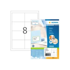 Herma Premium permanent papieretiket 97 x 67.7 mm 100 vellen 8 etiketten per A4-vel wit (pak 800 stuks) Herma Premium permanent papieretiket 97 x 67.7 mm 100 vellen 8 etiketten per A4-vel wit (pak 800 stuks)