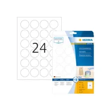 HERMA Sluit etiketten diameter 40 mm transparant mat (pak 600 stuks) HERMA Sluit etiketten diameter 40 mm transparant mat (pak 600 stuks)