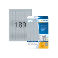 HERMA Typeplaatje-etiketten 254x10 mm zilver matt (pak 4725 stuks) HERMA Typeplaatje-etiketten 254x10 mm zilver matt (pak 4725 stuks)