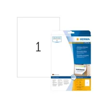 HERMA Verwijderbaar papieretiket 210 x 297 mm 25 vellen 1 etiket per A4-vel wit (pak 25 stuks) HERMA Verwijderbaar papieretiket 210 x 297 mm 25 vellen 1 etiket per A4-vel wit (pak 25 stuks)