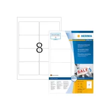HERMA Verwijderbaar papieretiket 96 x 635 mm 100 vellen 8 etiketten per A4-vel wit (pak 800 stuks)