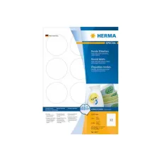 HERMA Verwijderbaar papieretiket rond 60 mm 100 vellen 12 etiketten per A4-vel wit (pak 1200 stuks)